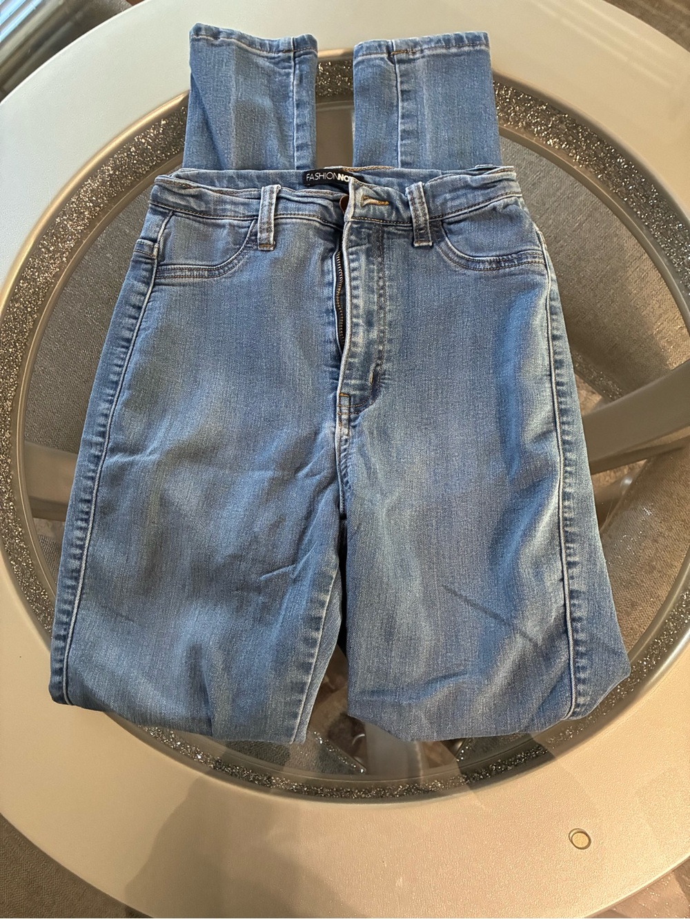 Fashion Nova Light Wash Straight Leg High-Rise Jeans